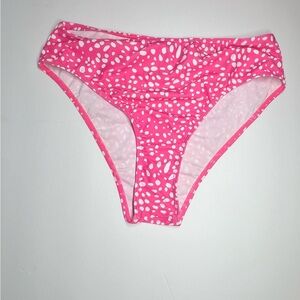 Pink and White Polka Dot Bikini Bottom